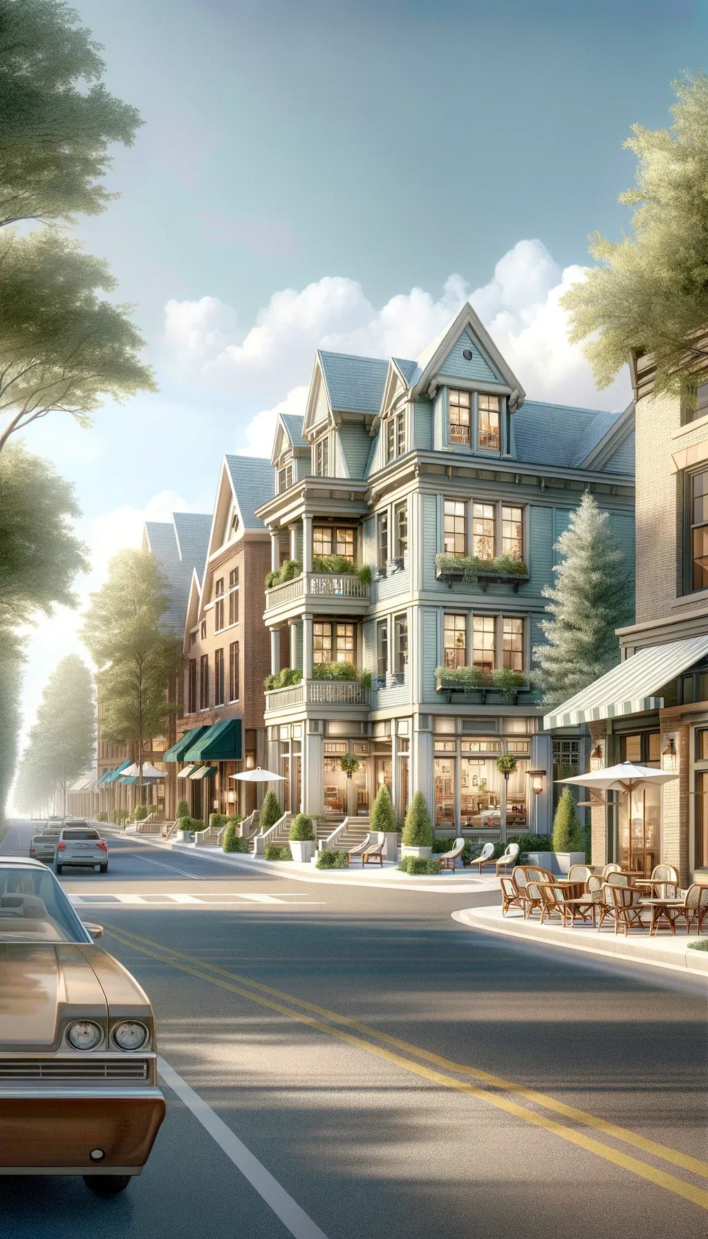 DALLE 2024-04-29 103750 - Redesign the uploaded image to showcase cottage-like 3-story architecture that would be at home in the affluent setting of Harbor Springs Michigan