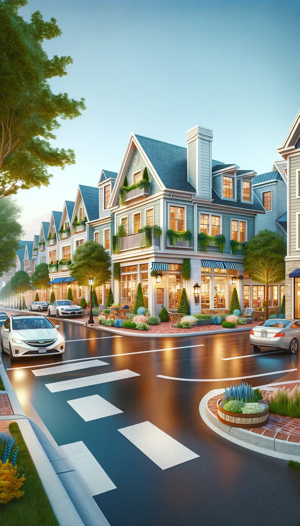 DALLE 2024-04-29 103811 - Transform the uploaded image to depict a cottage-like 3-story architecture style befitting a high-end district in Harbor Springs Michigan The grou