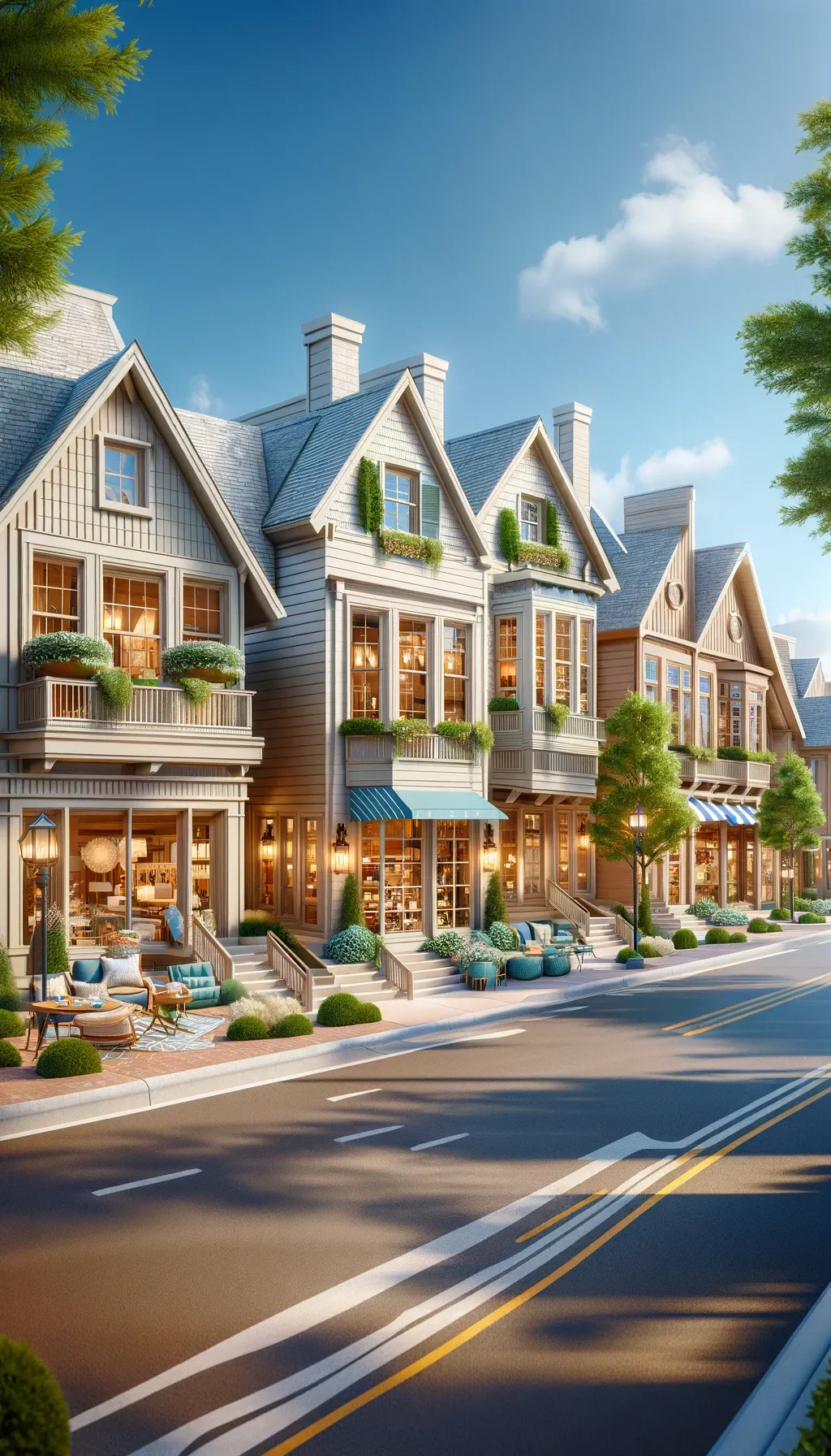 DALLE 2024-04-29 103819 - Modify the provided image to display a cottage-like 3-story architectural style fitting for the luxurious surroundings of Harbor Springs Michigan